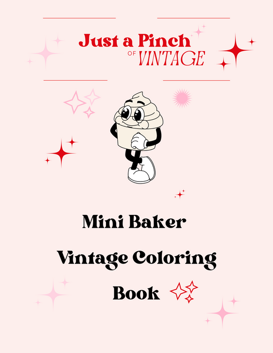 Mini Baker Vintage Coloring Book